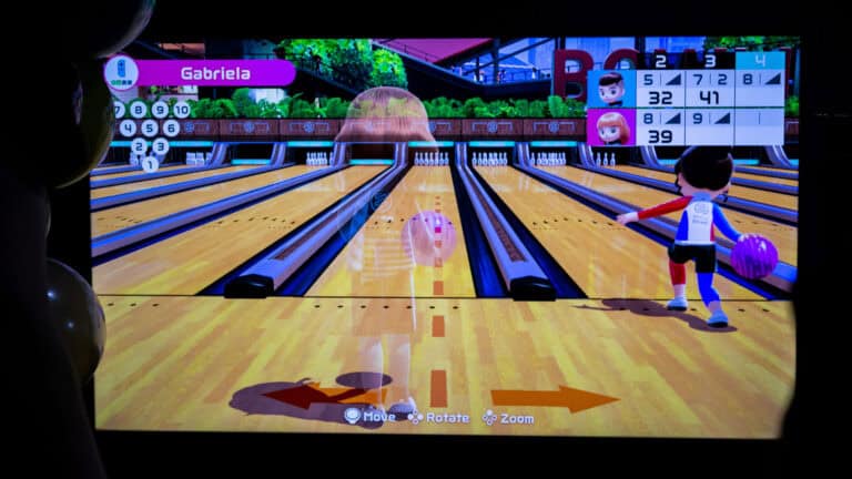 Poză cu jocul de bowling pe Nintendo Switch